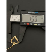 Load image into Gallery viewer, 18K Saudi Gold Necklace Box Chain Open Heart Pendant - Rafant
