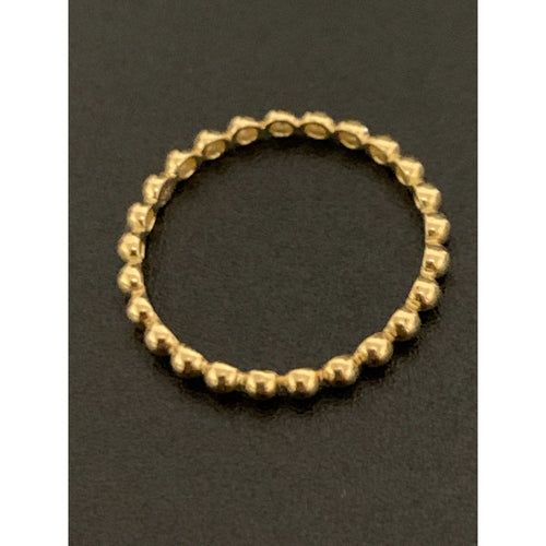 18K Saudi Gold Ring Beaded Bubble Ring Size 4.5 - Rafant