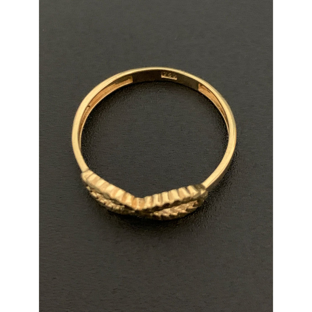 18K Gold Ring Infinity Heart 1.77 grams Size 8 - Rafant