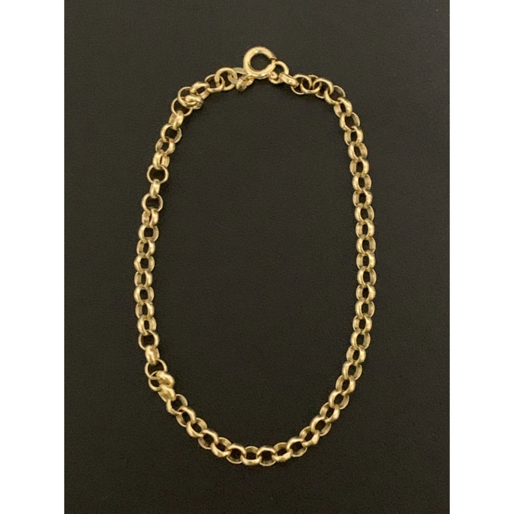 18K Gold Bracelet Rolo Link Chain 2.58 grams Size 7.5 inches - Rafant