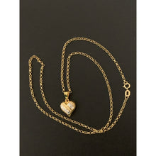 Load image into Gallery viewer, 18K Gold Necklace Chain 17.5 inches with Puffed Heart Pendant 2.07 grams - Rafant
