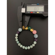 Load image into Gallery viewer, 24K Gold Money Bags Lucky Charm Bracelet Gemstones Size 6 to 8 inches - Rafant
