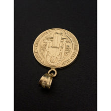 Load image into Gallery viewer, 18K Gold Pendant Saint Benedict Round 1.43 grams - Rafant
