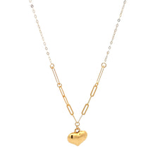 Load image into Gallery viewer, 18K Gold Necklace Chain 17.5 inches  Pendant Heart Charm 0.86 grams - Rafant
