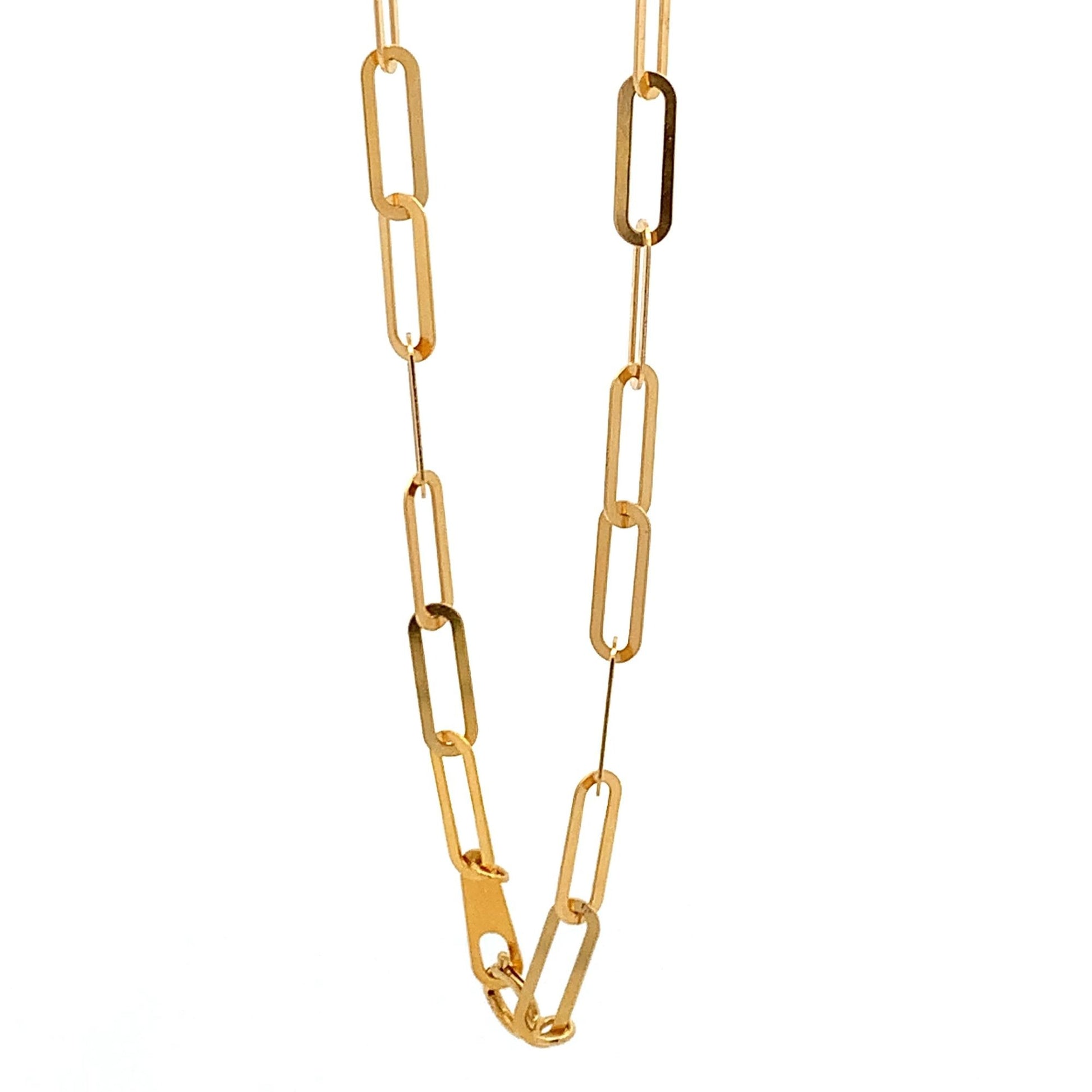 18K Yellow Gold Bracelet Paperclip Link 1.72 grams 7 inches - Rafant