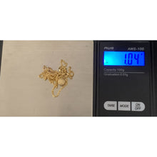 Load image into Gallery viewer, 18K Gold Necklace Chain 17.50" with Frosted Ball Pendant 1.04 with Defects Kinks in the Chain - Rafant
