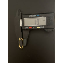 Load image into Gallery viewer, 18K Gold Earrings Hoops Loops Beaded Small 2.13 grams - Rafant
