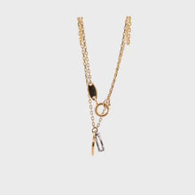 Load and play video in Gallery viewer, 18K Yellow White Gold Bracelet Charms Size 7.5 inches
