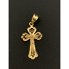 Load image into Gallery viewer, 18K Gold Pendant Cross Jesus Christ 0.86 grams - Rafant
