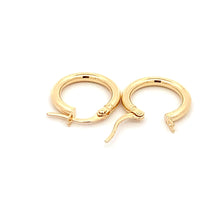 Load image into Gallery viewer, 18K Gold Earrings Hoops Small Polished Plain - Rafant
