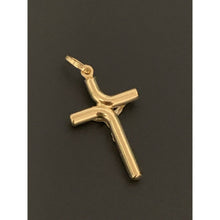 Load image into Gallery viewer, 18K Gold Pendant Cross Jesus Christ Two Tone Yellow White Gold 1.63 grams - Rafant
