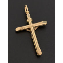 Load image into Gallery viewer, 18K Gold Pendant Cross Jesus Christ Two Tone White Yellow Gold 2.10 grams - Rafant
