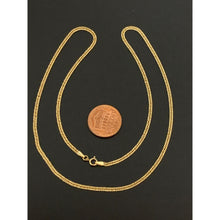 Load image into Gallery viewer, 18K Gold Necklace Chain Curb 17.5 inches 2.37 grams - Rafant
