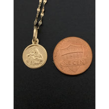 Load image into Gallery viewer, 18K Gold Necklace Chain 17.75&quot; with Mother and Child Pendant Dainty Lightweight - Rafant
