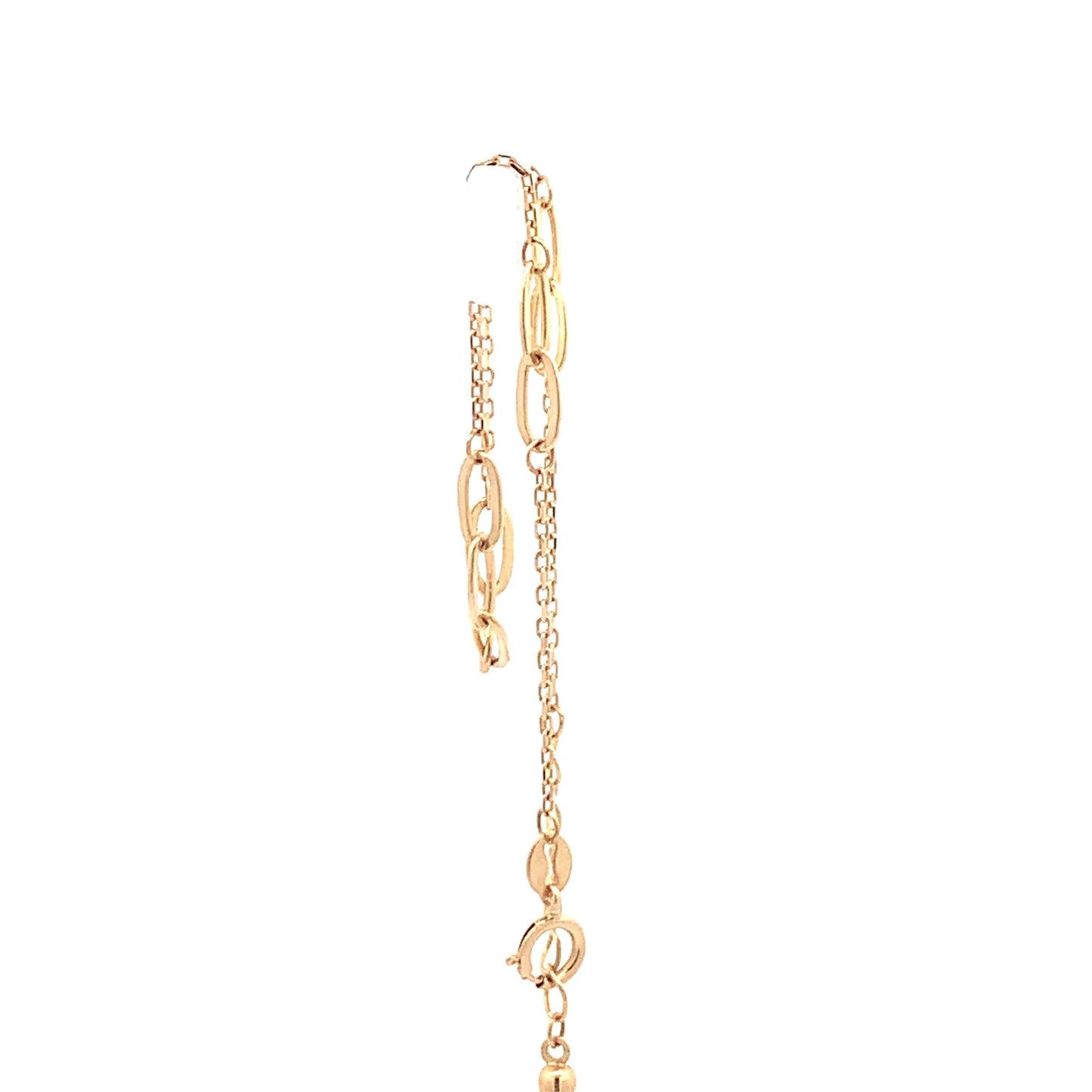 18K Yellow Gold Bracelet Paperclip 6 inches plus 1 inch extension 1.39 grams - Rafant