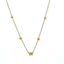 Load image into Gallery viewer, 18K Gold Necklace Chain  17.75 inches Tiny Beads Charms  Pendant 0.86 grams - Rafant
