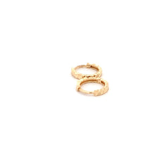 Load image into Gallery viewer, 18K Yellow Gold Earrings Huggie Very Tiny Hoops - Rafant
