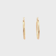 Load and play video in Gallery viewer, 18K Yellow Gold Earrings Hoops 1.31 grams
