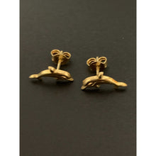 Load image into Gallery viewer, 18K Gold Earrings Stud Dolphin 1.20 grams - Rafant
