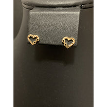 Load image into Gallery viewer, 18K Gold Earrings Stud Heart Infinity 1.24 grams - Rafant
