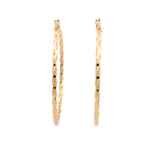 Load image into Gallery viewer, 18K Yellow Gold Earrings Hoops Spiral Extra Large 1.87 grams - Rafant
