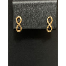 Load image into Gallery viewer, 18K Gold Earrings Stud Infinity 1.47 grams - Rafant
