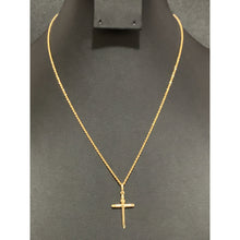 Load image into Gallery viewer, 18K Gold Necklace Chain 17.50 inches with Cross Pendant 1.52 grams - Rafant
