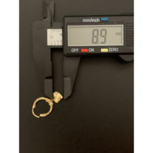 Load image into Gallery viewer, 18K Gold Earrings Hoops Loops With Heart Charm Small 2.52 grams - Rafant
