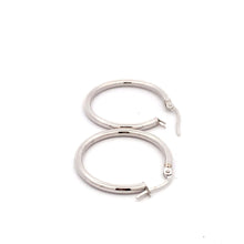 Load image into Gallery viewer, 18K White Gold Earrings Hoops 1.26 grams - Rafant
