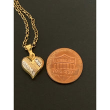 Load image into Gallery viewer, 18K Gold Necklace Chain 17.5 inches with Puffed Heart Pendant 2.07 grams - Rafant
