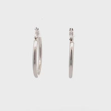 Load and play video in Gallery viewer, 18K White Gold Earrings Hoops 1.26 grams
