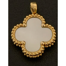 Load image into Gallery viewer, 18K Gold Pendant Clover Flower White Mother of Pearl 1.35 grams - Rafant
