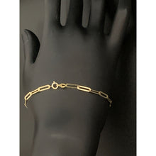 Load image into Gallery viewer, 18K Gold Bracelet Paper Clips Chain Link 7.25 inches 1.38 grams - Rafant
