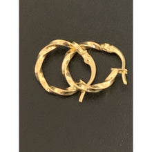 Load image into Gallery viewer, 18K Gold Earrings Hoops Loops Small 0.80 grams - Rafant
