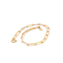 Load image into Gallery viewer, 18K Yellow Gold Bracelet Paperclip 1.75 grams Size 7 inches - Rafant
