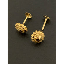 Load image into Gallery viewer, 18K Gold Earrings Stud Screw Type Small 0.39 grams - Rafant
