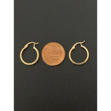 Load image into Gallery viewer, 18K Gold Earrings Hoops Loops Small 1.58 grams - Rafant
