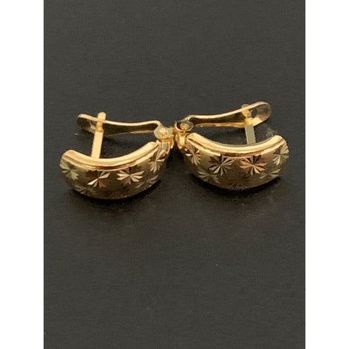 18K Gold Earrings French Clips 1.74 grams Lightweight - Rafant