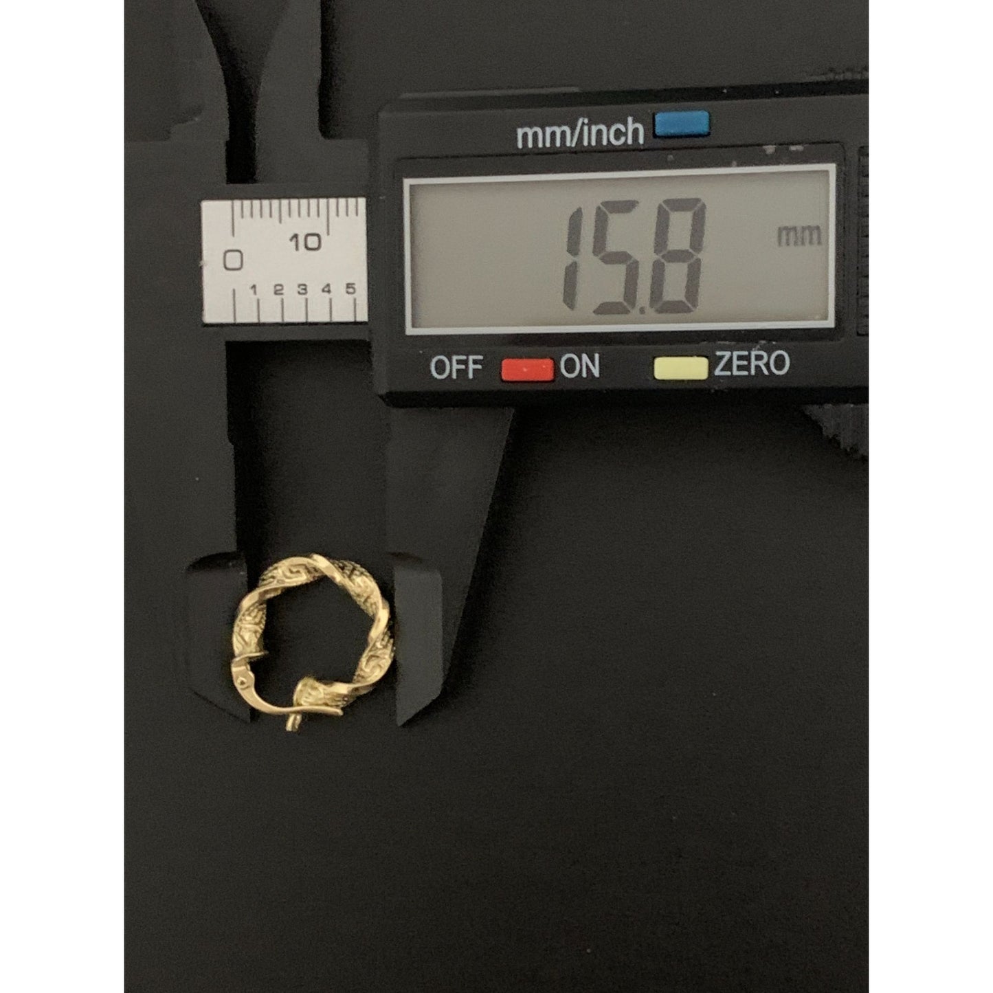 18K Gold Earrings Hoops Loops Small 1.53 grams - Rafant