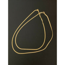 Load image into Gallery viewer, 18K Gold Chain Necklace Saudi Real Gold Curb 24&quot; Lightweight Thin Dainty - Rafant
