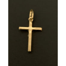 Load image into Gallery viewer, 18K Gold Pendant Cross Jesus Christ Two Tone Yellow White Gold 1.01 grams - Rafant
