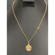 Load image into Gallery viewer, 18K Gold Necklace Chain 17.75 inches with Jesus Christ Pendant 2.32 grams - Rafant
