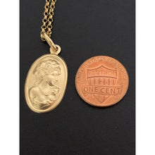 Load image into Gallery viewer, 18K Gold Gold Necklace Chain 17.75 Inches with Woman Lady Pendant 2.39 grams - Rafant
