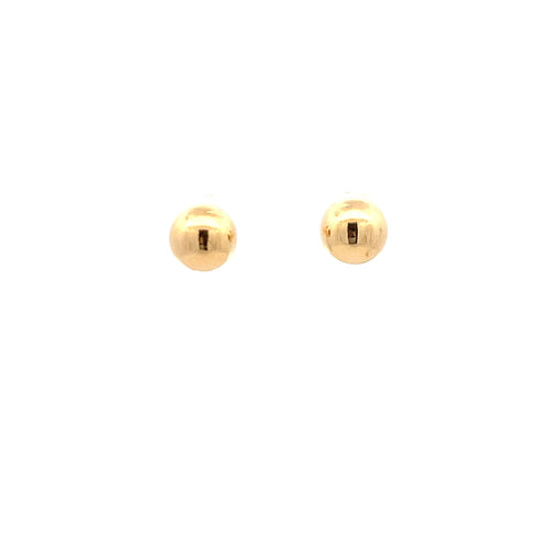 18K Yellow Gold Earrings Stud Balls 1.29 grams - Rafant