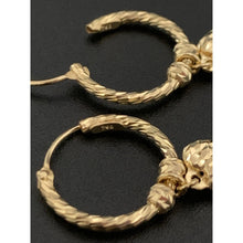 Load image into Gallery viewer, 18K Gold Earrings Hoops Heart 2.47 grams - Rafant
