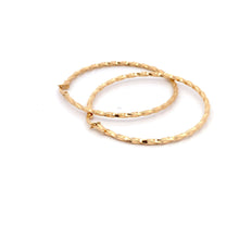 Load image into Gallery viewer, 18K Yellow Gold Earrings Hoops Spiral Extra Large 1.87 grams - Rafant
