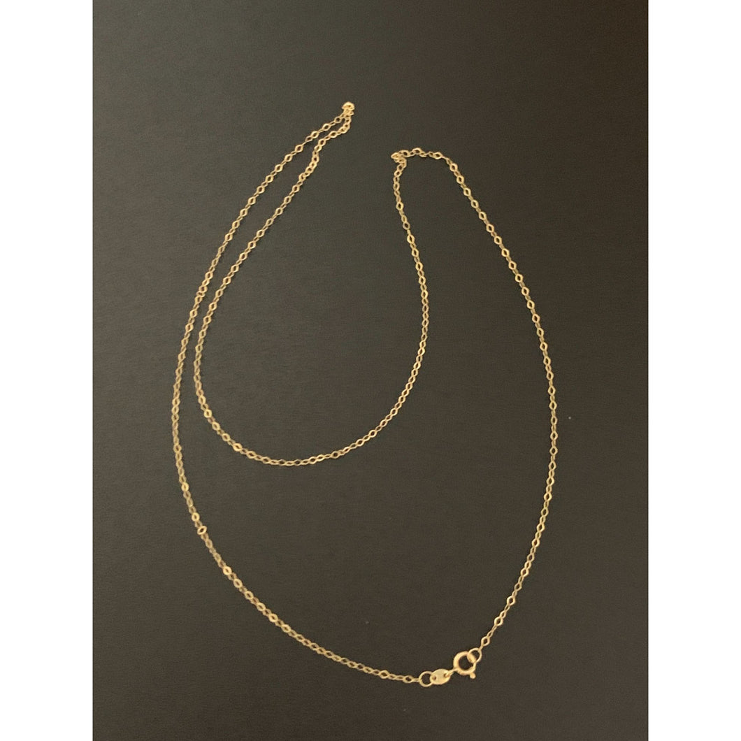 18K Gold Chain Necklace Saudi Gold Link 17.50