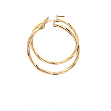 Load image into Gallery viewer, 18K Yellow Gold Earrings Hoops Spiral 1.46 grams - Rafant
