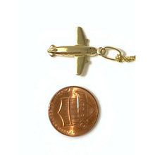 Load image into Gallery viewer, 18K Gold Necklace 17.5 inches Airplane Pendant 1.83 grams - Rafant
