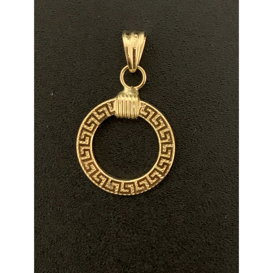 18K Gold Pendant Round Circle 0.94 grams - Rafant